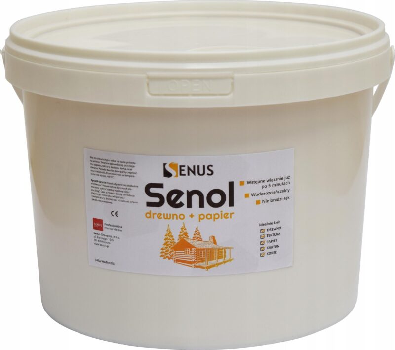 Klej do drewna i papieru Senol 1kg - wiaderko