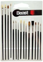 Zestaw pędzli malarskich pędzelki szkolne 15szt