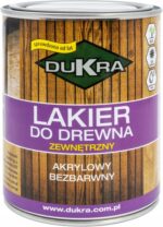 Lakier zewnętrzny do drewna Dukra 750ml PÓŁMAT