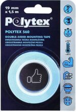 Taśma dwustronna montażowa mocna piankowa 150kg Polytex 560 19x1,5m