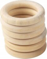 Drewniane kółko kółka bukowe do karnisza makramy 5szt