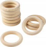 Drewniane kółko kółka bukowe do karnisza makramy 10szt