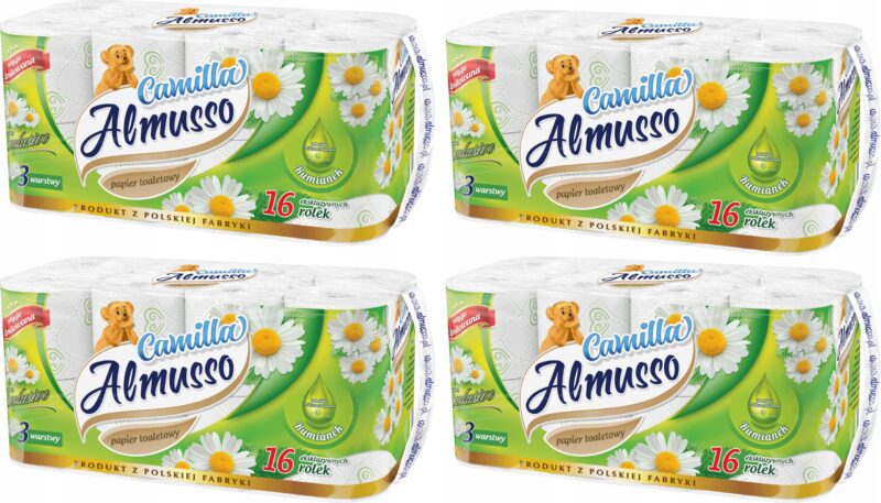 Papier toaletowy biały Almusso Camilla 3W 64 rolek