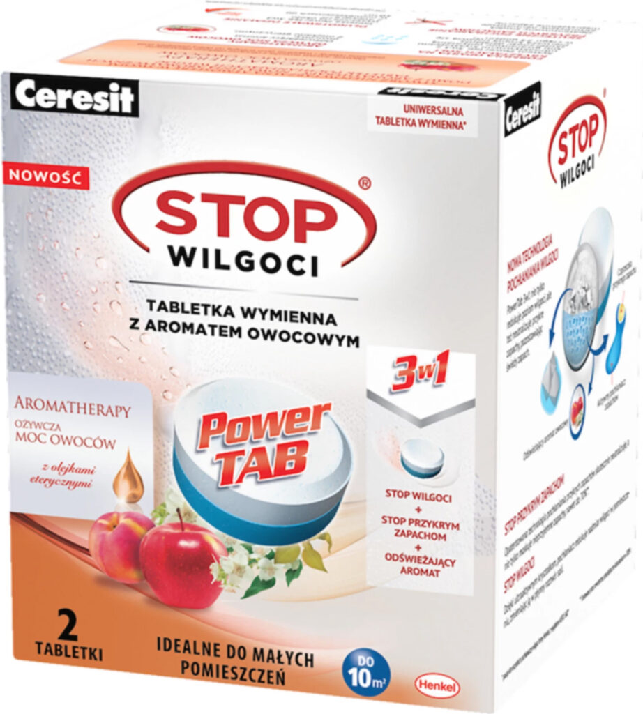 2x Tabletki wkłady Ceresit Stop Wilgoci PEARL Power TAB 3w1 MOC OWOCÓW
