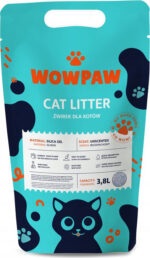 Żwirek dla kota silikonowy bezzapachowy bezpyłowy do kuwety chłonny 3,8L