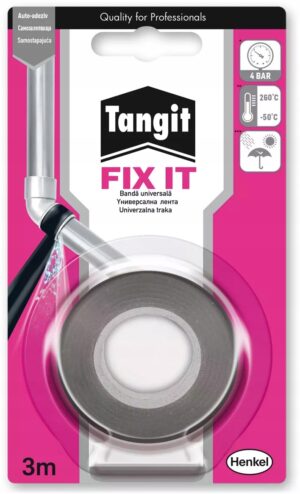 Taśma uszczelniająca silikonowa czarna nić Tangit Fix It 3m