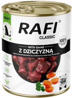 Karma mokra dla psa RAFI CLASSIC DOLINA NOTECI dziczyzna 800g